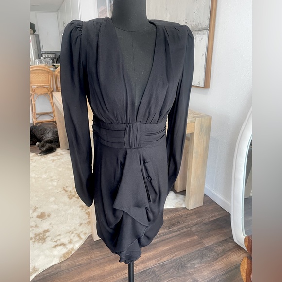 AFRM Ruffle & Ruched Mini Dress Size Small - Picture 3 of 3